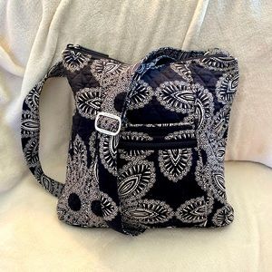 VERA BRADLEY black & white crossbody